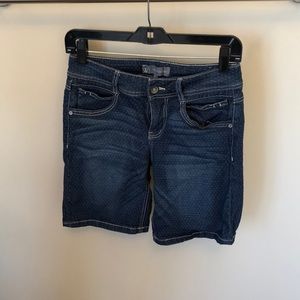 Wit and Wisdom polka dot jean shorts